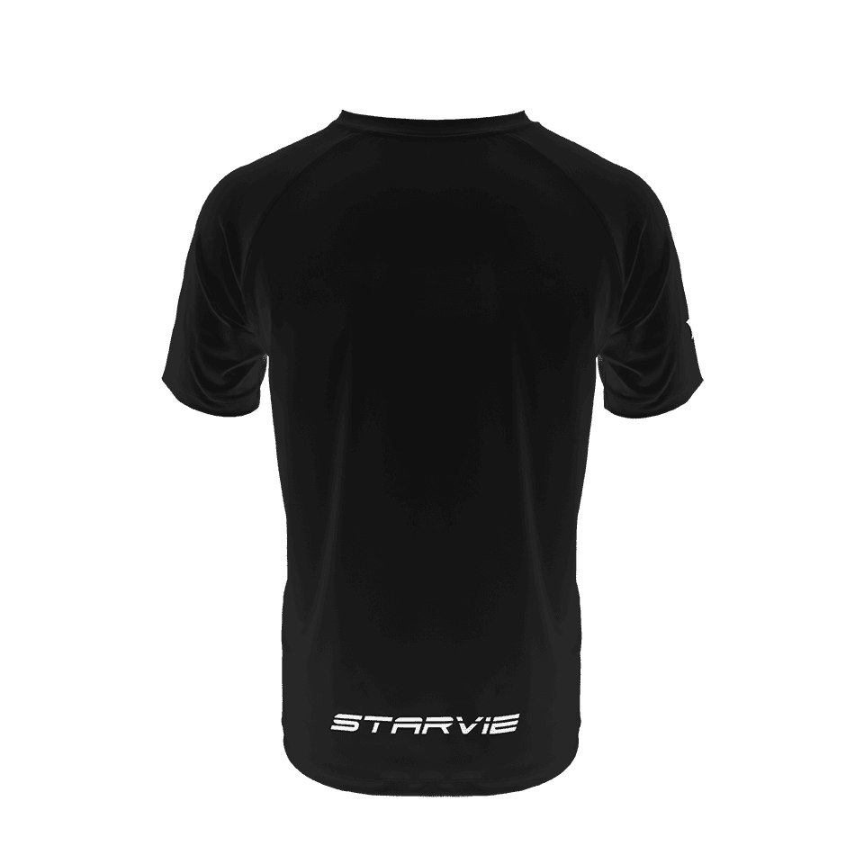 StarVie men's technical padel shirt black back