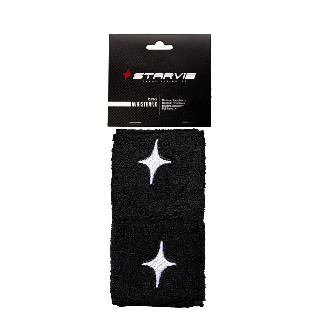 StarVie black wristbands 2-pack in packaging